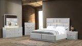 5 Pc King Bedroom Set Made with Wood (Bed Included,Chest Included,Dresser Included,Mirror