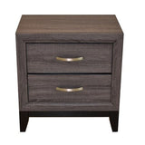 Bedroom Set Made with Wood in Gray Finish