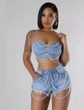Women's Linen Suit Set - V-Neck Button Vest & Loose Pants Two-Piece Summer Outfit