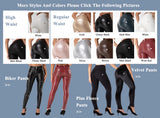 Leather Hish Waisted Leggings Skinny Legging Seamless Pants Casual Womens Clothing Full Length Zipper Fly Black Pants