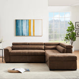 Sectional Sofa Bed Suede for Living Room Sleeper Sofa Set Modern L Shaped Comfortable