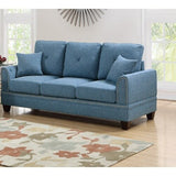 sofa) blue blended fabric sofa set living room sofa furniture modern decoration