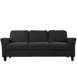 Living Room Furniture Set Three Seaters Sofá, Loveseat and Armchair,Modern Tufted Back Cushion Couch