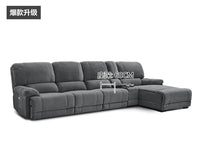 Manual / Electric Recliner Fabric Sofa Set for Living Room Furniture L Shape Cloth Couch Canape Sofa