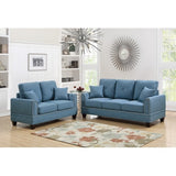 sofa) blue blended fabric sofa set living room sofa furniture modern decoration