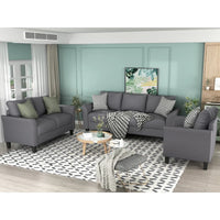 Sectional Sofa 3 Pieces Sofa Set Modern Style Couch Furniture 1 Sofa Chair,1 Loveseat and 1 Armchair for Living Room