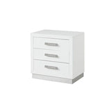 4-Pc LED Bedroom Set, Wood, Milky White Finish