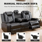 Living Room Furniture Sets,Electric Recliner Chair with LED Light,Sectional Sofa Loveseat