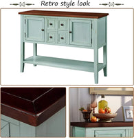 Console Sofa Table Sideboard with Storage Drawers Cabinets and Bottom Shelf for Living Room, Kitchen