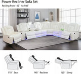 Living Room Furniture Reclining Sectional Sofa, Living Room Power Recliner Adjustable Sofa, Loveseat Chair