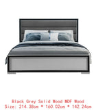 King Bedroom Set – Grey & Black Design