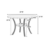 1 Classic Dining Table & 4x Side Chairs,Round Table, Chair
