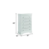 Modern 5 Piece Full Bedroom Set with LED Headboard, Upholstered, Wood Construction, White Finish, Perfect