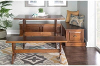 Patio Conversation Kitchen Backless Breakfast Corner Nook Table Booth Bench Dining Set