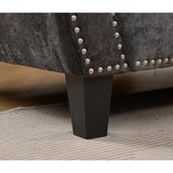 decoration and rolled armrests, living room L-shaped sofa, corner sofa, dark Gary
