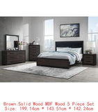 King Bedroom Set – Grey & Black Design