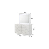 Queen 5-Piece Bedroom Set – Modern Design with Lacquer Finish, Geometric Accents