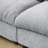 Sectional Sofas Modern Cloud Couch Chenille L-shaped Modular Sectional Sofa for Living Room 3 Seats Couch