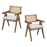 rectangular wavy dining table set, one wooden dining table and six chairs, modern living room