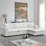 Modern Sectional Sofa, Couch Set with 2 Free pillows,4-seat Couch Set with Convertible ,Living Room