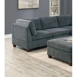 Living room furniture sofa set,6-piece set,modern sofa with segmented corners,suede,soft and comfortable