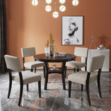 1 Classic Dining Table & 4x Side Chairs,Round Table, Chair