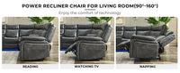 Power Recliner Sectional Sofa Couches With LED Light For Living Room, Reclining Couch Sets