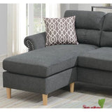 Color Polyfiber Reversible Sectional Sofa Set Chaise Pillows Plush Cushion Couch