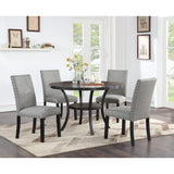 1 Classic Dining Table & 4x Side Chairs,Round Table, Chair