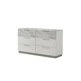5-Piece Two-Tone High-Gloss Marble & Lacquer Storage Set with LED Lighting,