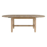 Elegant Luxury 5-Piece Dining Set with Natural Finish Oval Table and 4 Beige Upholstered Side Chairs