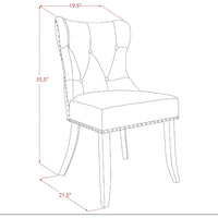 Style 9 Piece Set Includes a Rectangle Dining Room Table with X-Legs and 8 Baby Blue Linen Fabric Upholstered Chairs