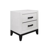 5PC Full Bedroom Set in Mirage White - Modern Bed, Nightstands, Dresser