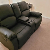 3 Piece Faux Leather Reclining Living Room Set