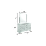 Modern 5 Piece Full Bedroom Set with LED Headboard, Upholstered, Wood Construction, White Finish, Perfect