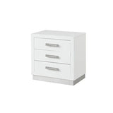 4-Pc LED Bedroom Set, Wood, Milky White Finish