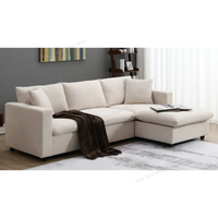 Modern Sectional Sofa, Couch Set with 2 Free pillows,4-seat Couch Set with Convertible ,Living Room