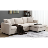 Modern Sectional Sofa, Couch Set with 2 Free pillows,4-seat Couch Set with Convertible ,Living Room