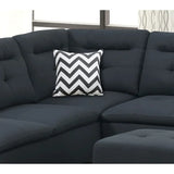Black sofa, linen sofa lounge chair, footstool with storage function