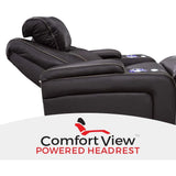 Home Theater Seating Living Room 400 lbs Capacity  Italian Leather Power Recliner Powered Head