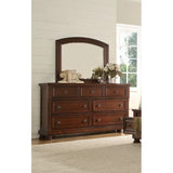 Queen 4 Piece Bedroom Set Made With Wood in Dark Walnut，For Bedoom