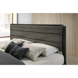 King Size Wood Bedroom Set, Antique Grey Finish Bed, Dresser, Mirror, Night