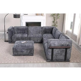 Modular Fabric Sofa Set with Corner Module and Independent Sections