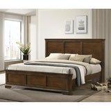 Wood Panel 5-Piece King Bed Set with Dresser, Mirror, Nightstand, and Chest