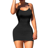 Women Sexy Bodycon Mini Dress Summer Short Backless