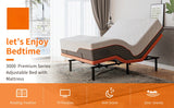 Queen Adjustable Bed Frame - 14“ Luxury Cool Gel Memory Foam Hybrid Mattress