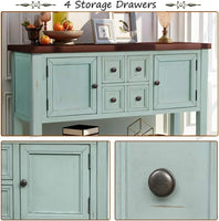 Console Sofa Table Sideboard with Storage Drawers Cabinets and Bottom Shelf for Living Room, Kitchen