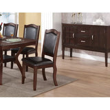 furniture set, a square dining table with shelves and 6 armchairs, coffee colored finish