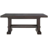 Dining Table Set, 72"-90"-108" Dining Table w/ 2-18" Leaves, 8 Upholstered Side Dining Chairs