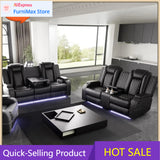 Power Recliner Sofa Set with LED Light for Living Room Furniture